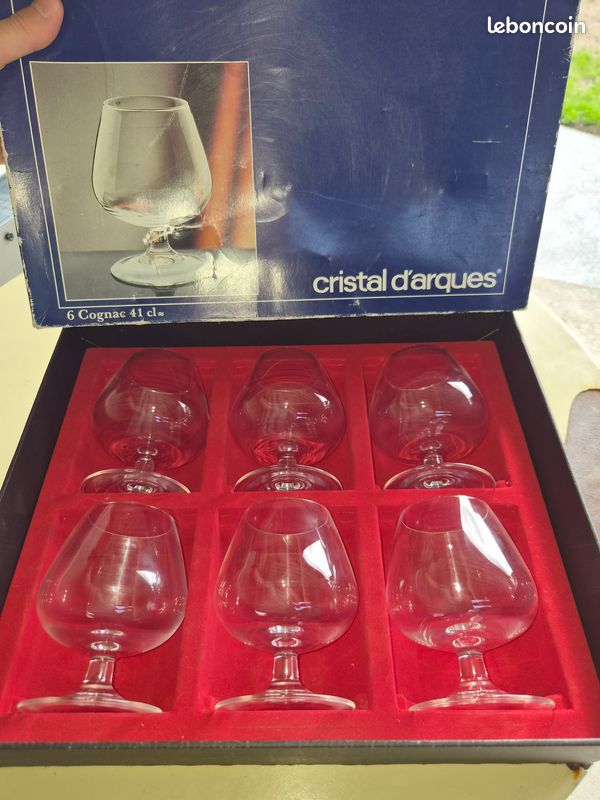 6 Verres à cognac cristal d'Arques (image 1)
