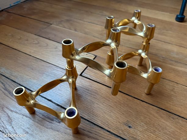 LOT DE 3 bougeoirs modulables VOGELFLUG HAMMONIA MOTARD NAGEL BMF vintage 70 EUR 95,00 - FR