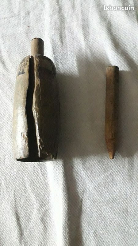 Guidon vélo ancien, poignées bois - Équipements vélos