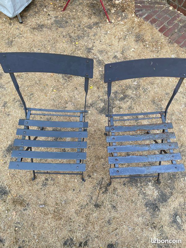 Table et 4 chaises métal (image 3)