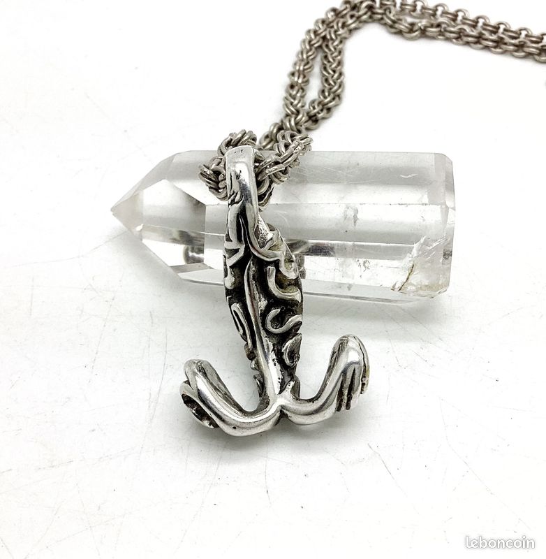 Collier avec pendentif ethnique tribal maori Hawaï métal argenté mixte tortue requin marteau chaîne incluse (image 7)