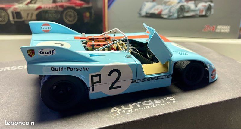 Miniature 1/18 auto art signature Porsche 908/03 Nürburgring 1971 Bell/ Siffert N2 Gulf réf87173 (image 13)