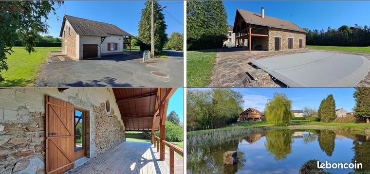Maison individuelle avec grand terrain + Etang