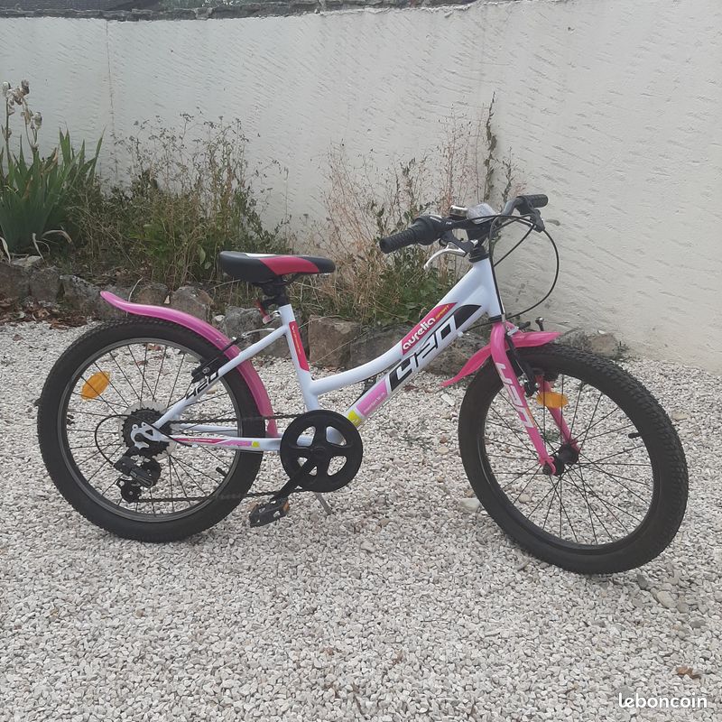 VTT fille blanc et rose AURELIA Vélos