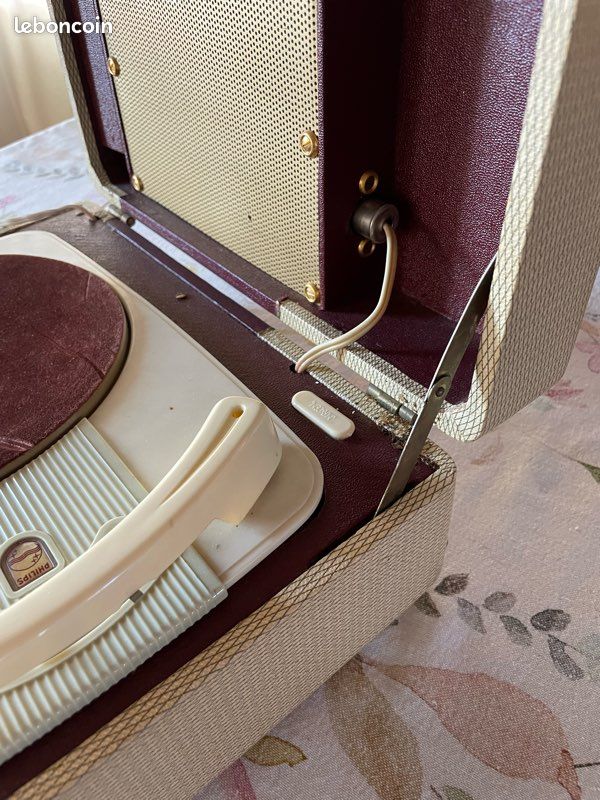 🎶 Tourne-disque valise Philips – Années 50/60 – À restaurer (image 4)