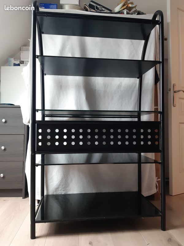 Etagère en verre trempé noir (image 5)