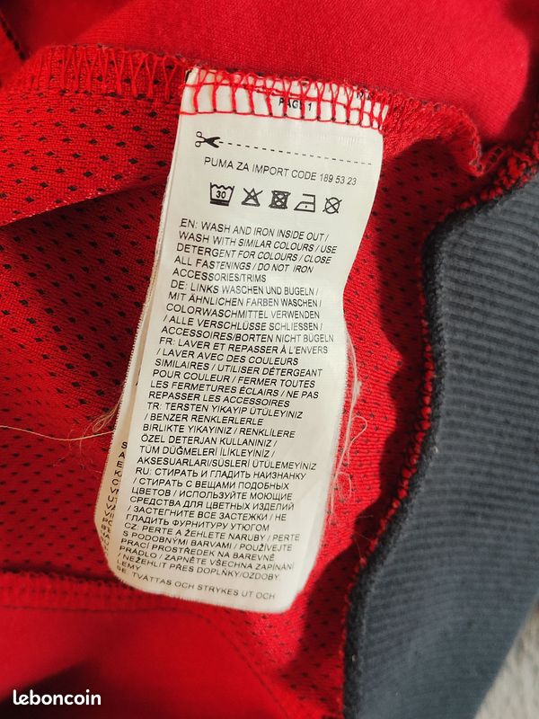 Veste Puma x Ferrari officielle – Grise et rouge Dry Cell – Taille M (image 10)