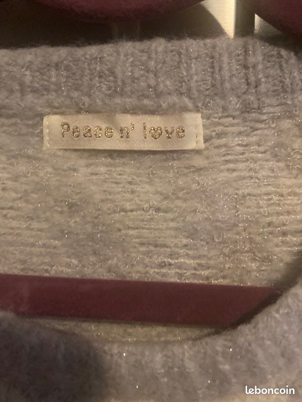 Petit pull tendance Peace n' Love (image 7)