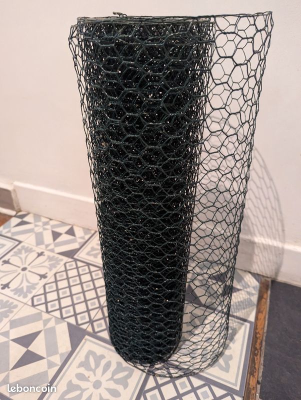 Rouleau de grille métallique souple – Vert foncé, quasi neuf (image 2)