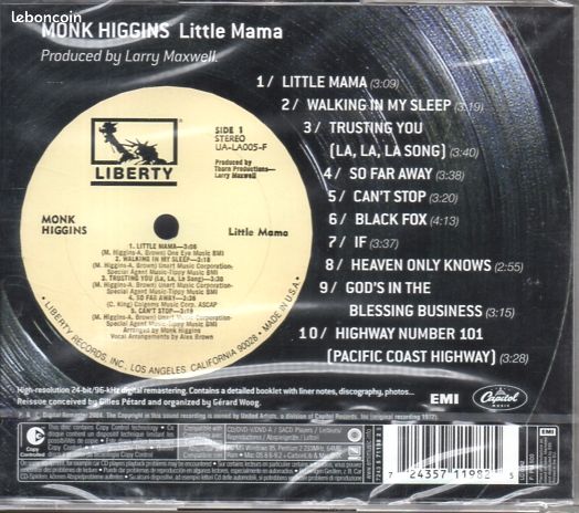 Monk higgins - little mama - CD (image 2)