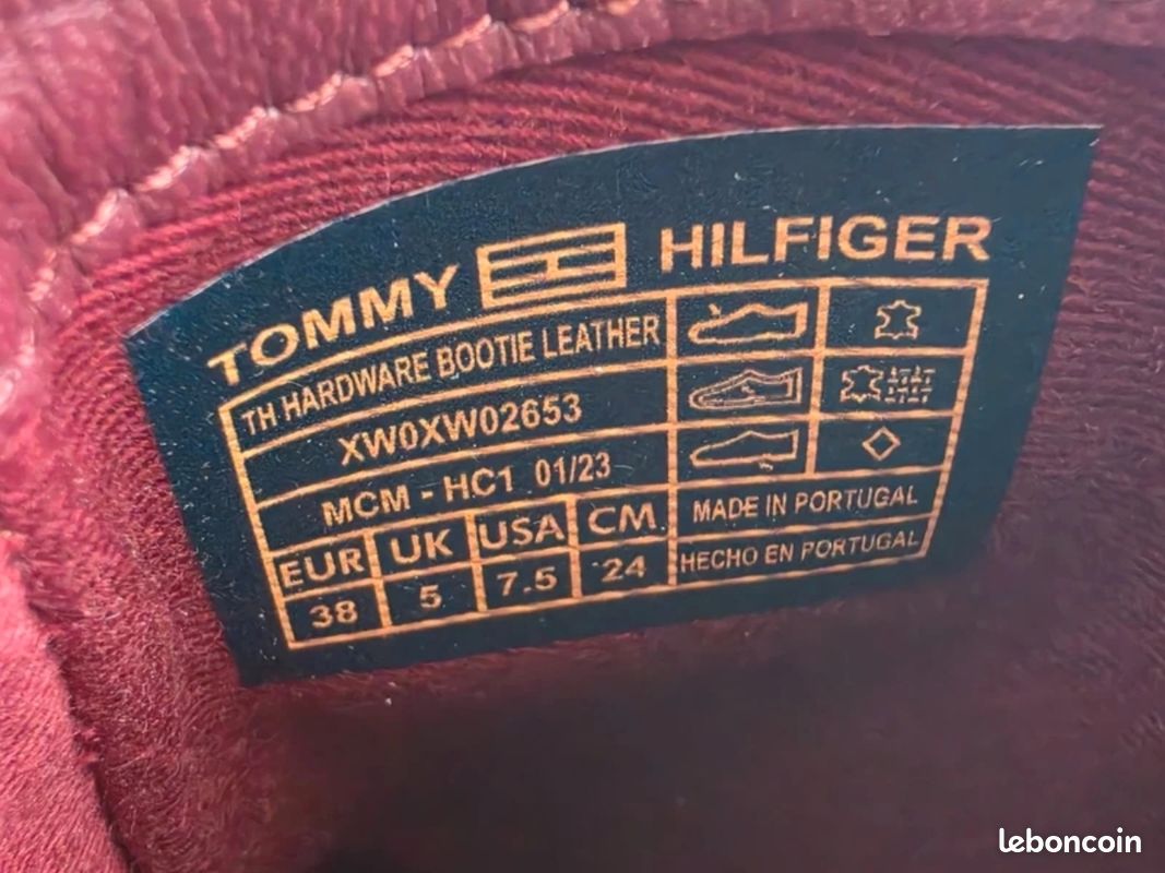 Bottines Tommy Hilfiger "Ingrid" - Bordeaux - T.38 (image 10)