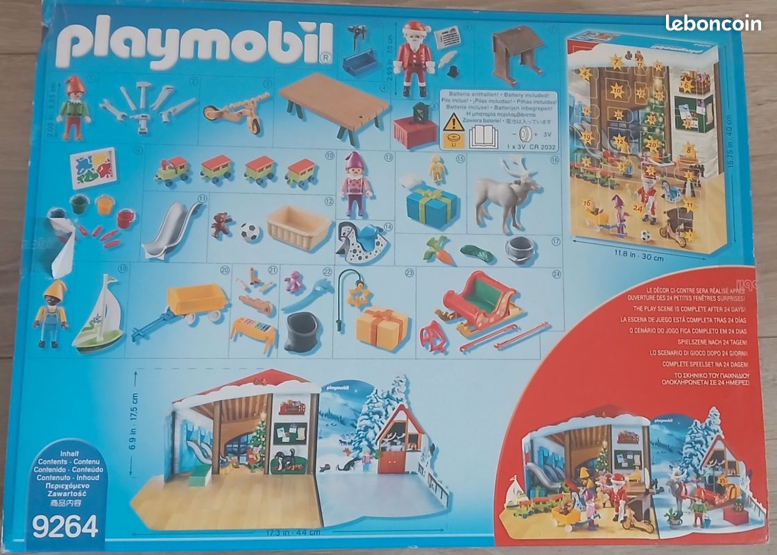 Calendrier De L'Avent Playmobil 9264 - La Fabrique Du Père Noël - Neuf