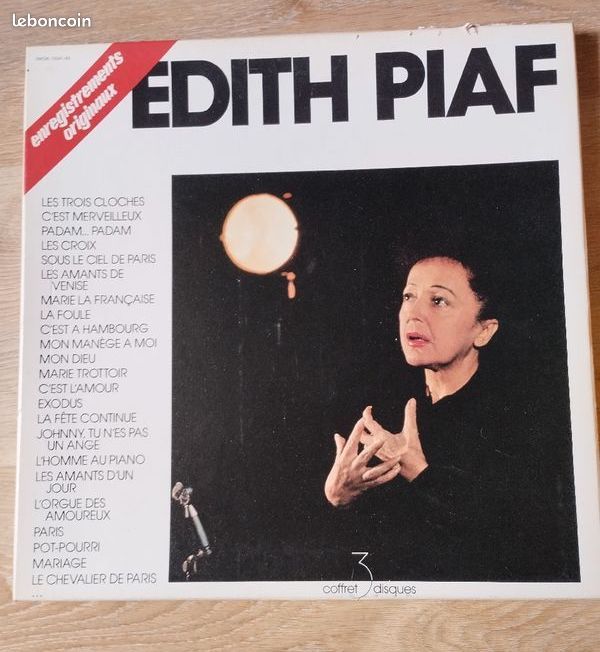 Disque vinyle Édith Piaf coffret 3 disques (image 1)
