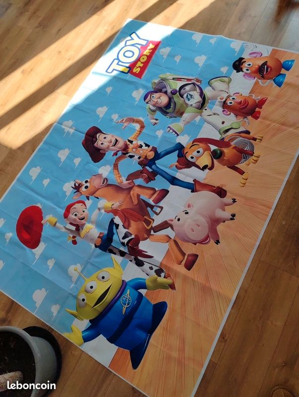 Toile de fond de photographie d'anniversaire Toy Story pour