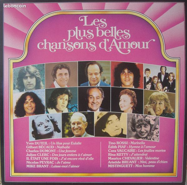 Les Plus Belles Chansons D'amour - Various – Vinyle 33T - Ed. 1982 (image 1)