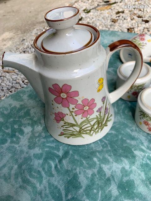 Service à café/thé vintage à fleurs (image 2)
