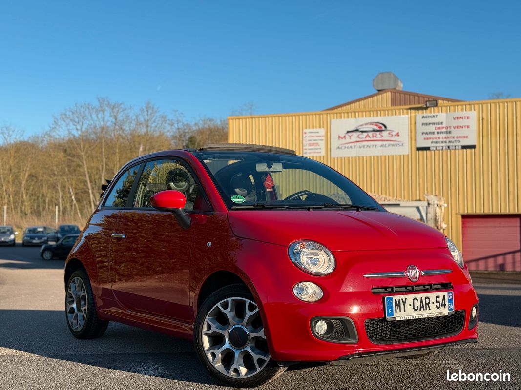 Fiat 500c 1,2i 70ch S Cabriolet/ Rouge/ Semi-Cuire/2014/Radar de recule/Jantes Sport (image 5)