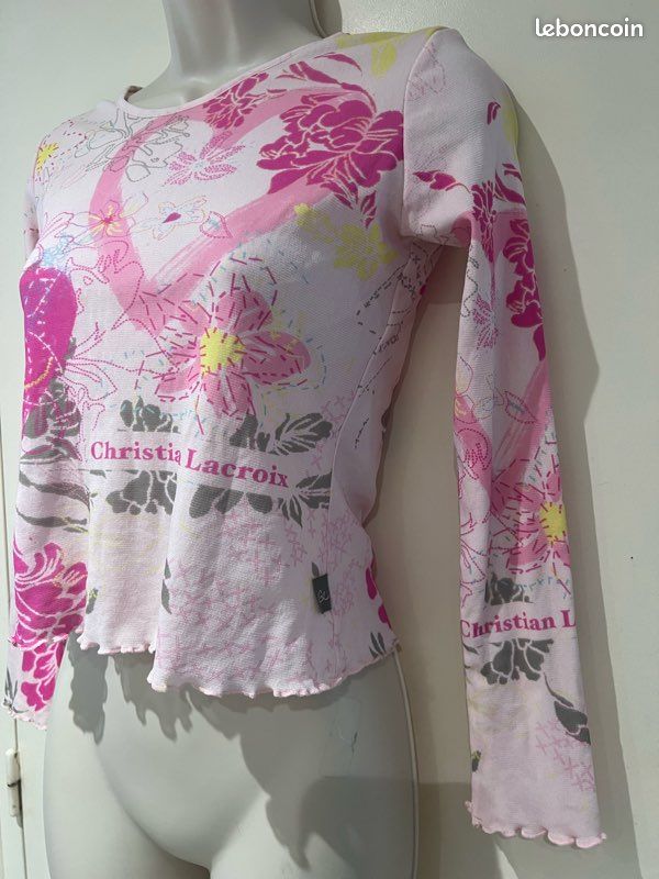 T-shirt Christian Lacroix, junior, Rose, jaune bleu, fuchsia fleuri 11 ans (image 7)