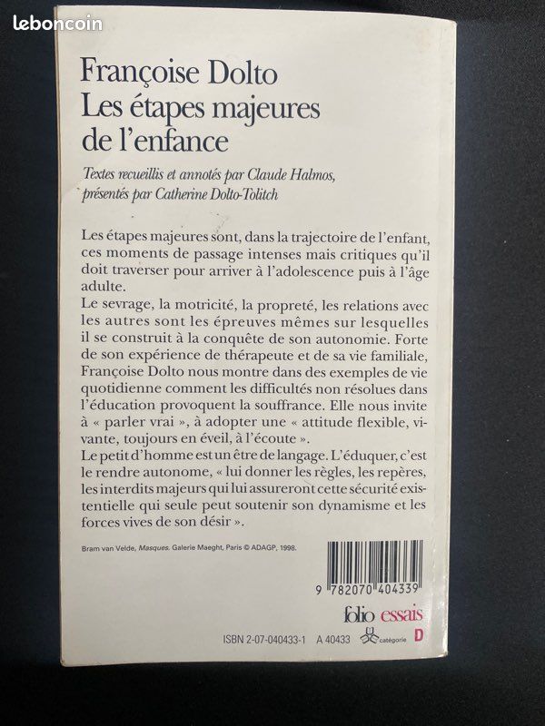 Les étapes majeurs de l’enfance, Françoise Dolto (image 2)