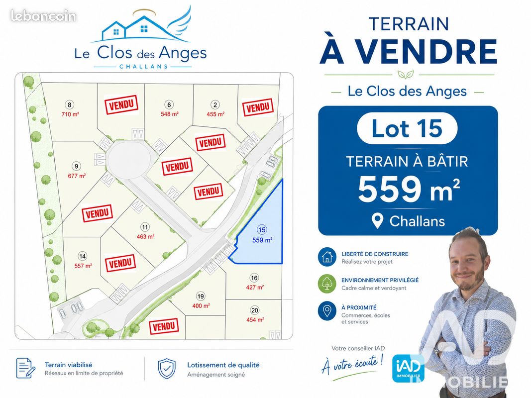 Terrain 559 m² · à Challans · 559 m² · 98 000 €