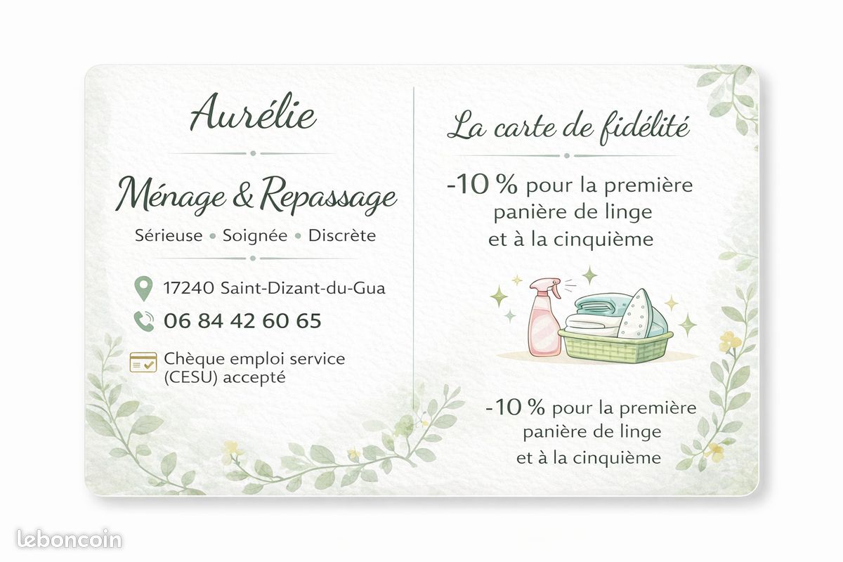 Aide ménagère - Services à la personne