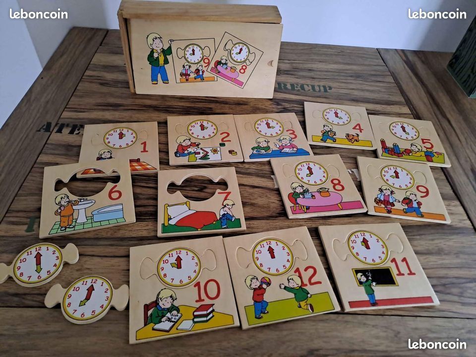 Jeu en bois appendre l heure 4 (image 2)