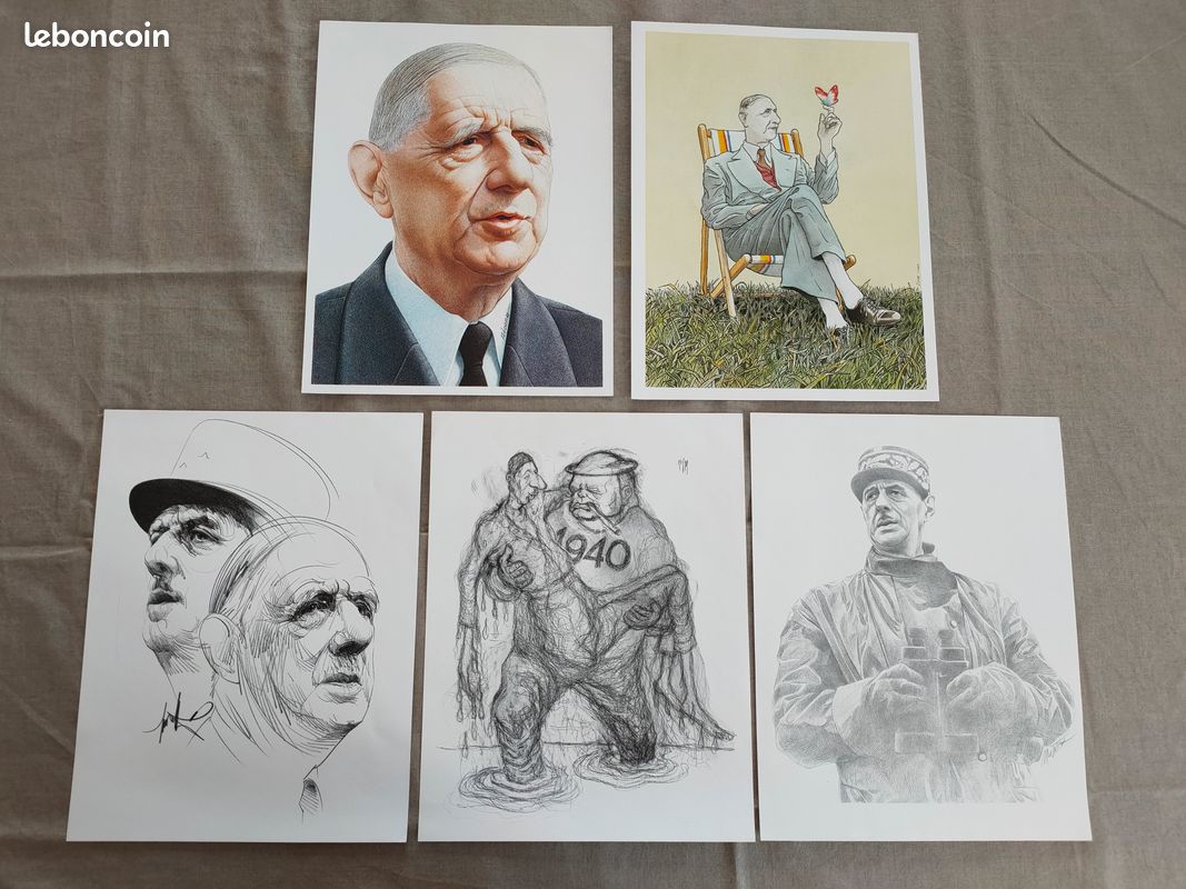 Dessins - Portraits du Général de Gaulle (image 1)
