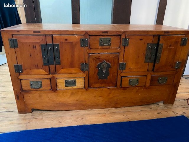 Commode de rangement bois massif (image 1)