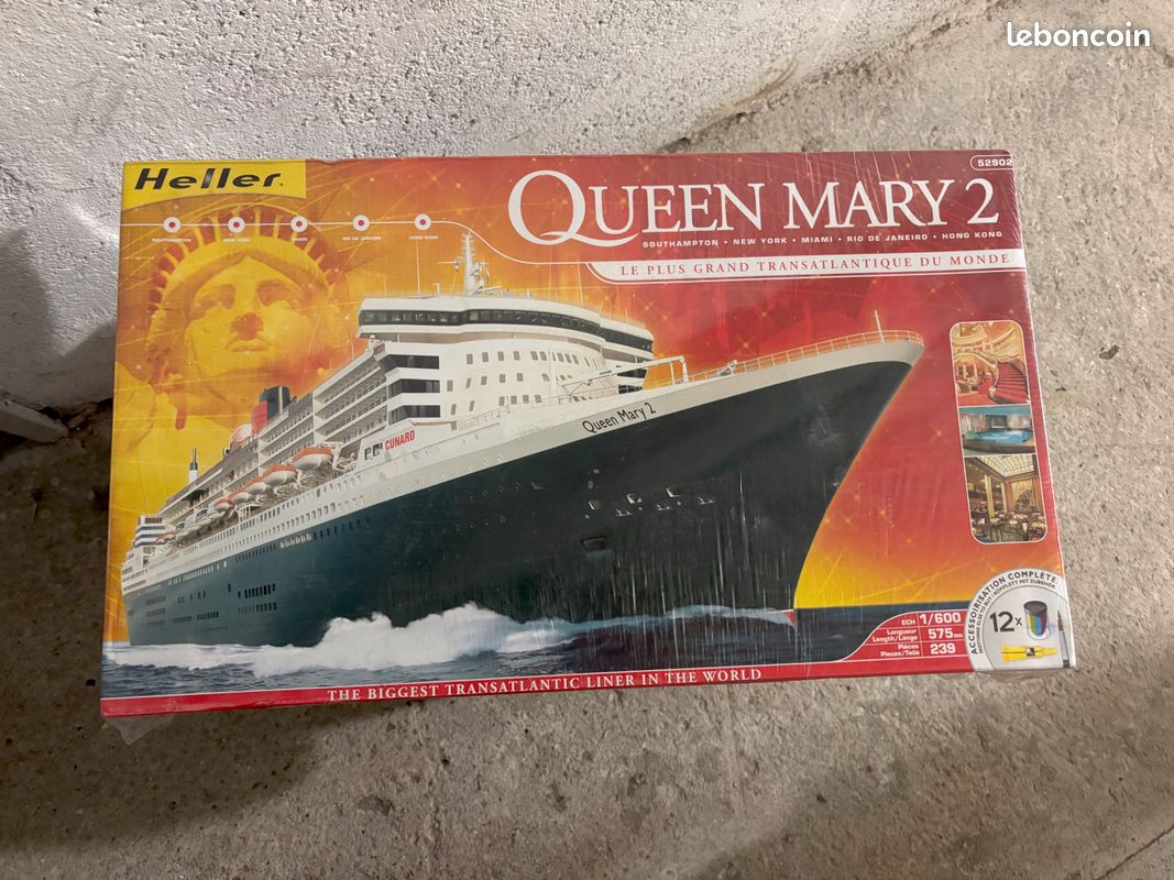 Maquette Bateau Queen Mary ModelCraft 600-01 – échelle 1:568, Rare, Neuve