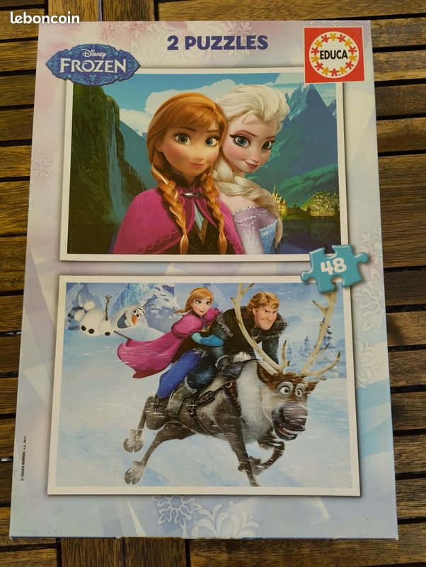 Puzzles 2x 48 pièces la reine des neiges (image 1)