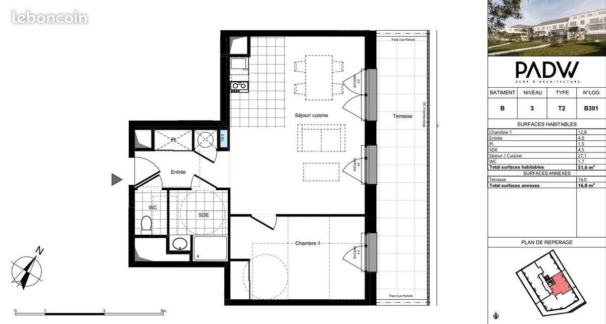 Appartement 2 pièces 52 m² · à Ancenis-Saint-Géréon · 52 m² · 209 000 €