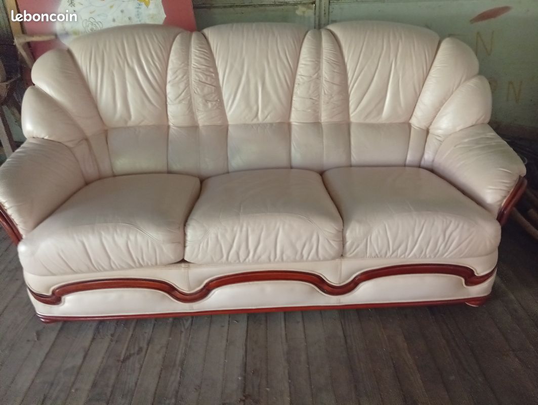 Vendre un canapé lit cuir 3 places (image 2)