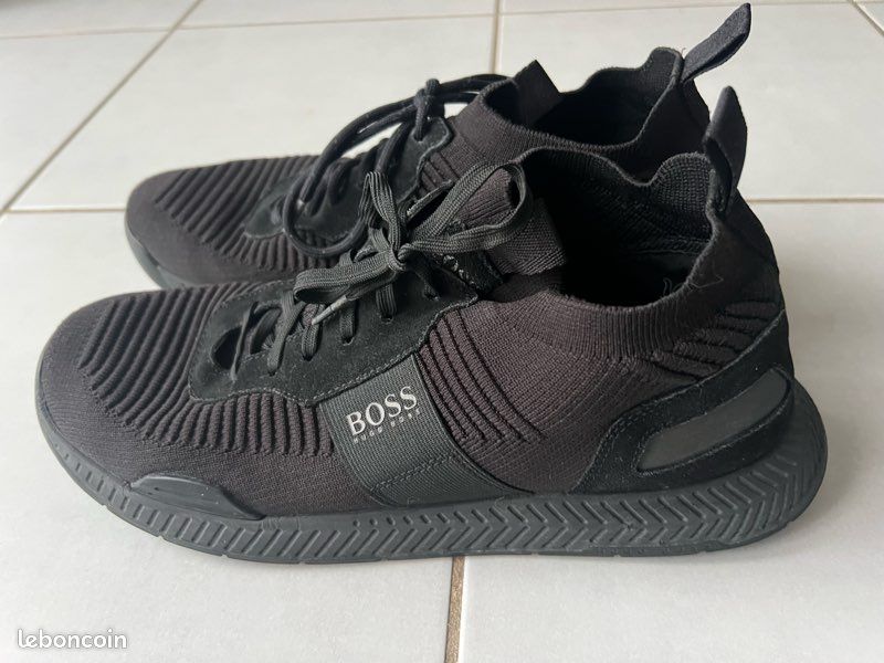 Baskets Hugo Boss Clay_Tenn_sd En Daim - Homme, Vert, Pointure UK 10 / EU 44 - Neuves En Boîte
