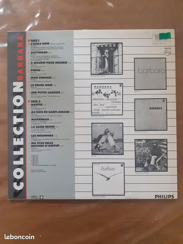 Vinyle BARBARA 1986 (image 2)