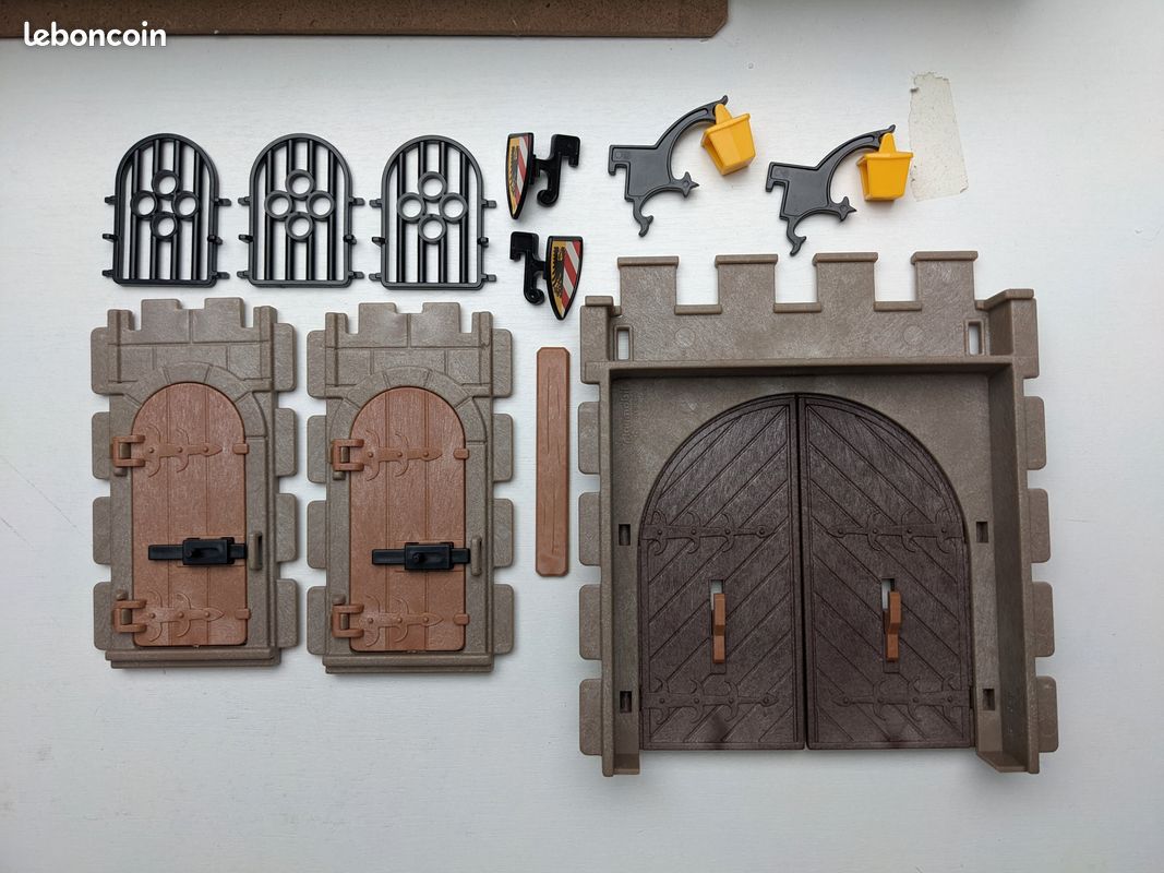 Playmobil Vintage – Remparts De Ville/château 3446 V1, Avec 4 Klicky, Complet