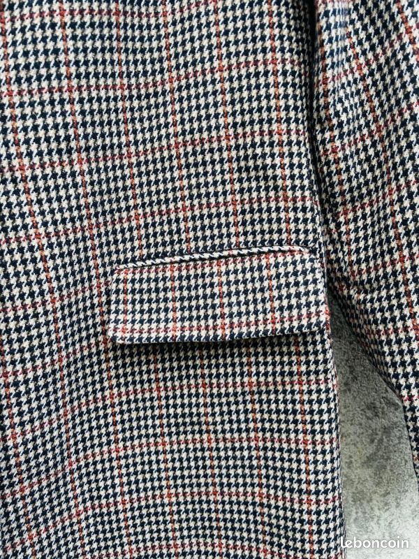 Veste longue pieds de poule beige/marron New Look XS/34 (image 3)