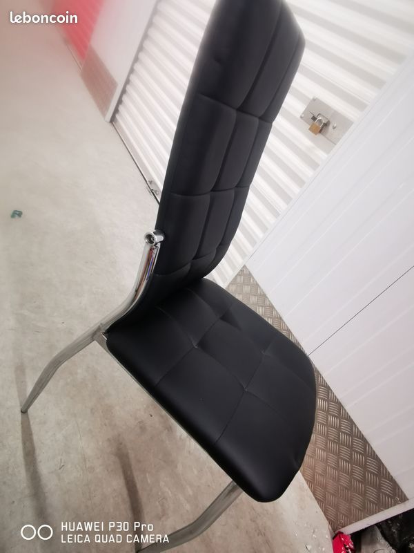 Lot de 5 Chaises Noires Modernes pour Cuisine et Salle à Manger - 90 (image 3)