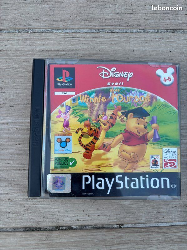 Jeu PS1 Disney Éveil avec Winnie l'Ourson - Complet (image 1)