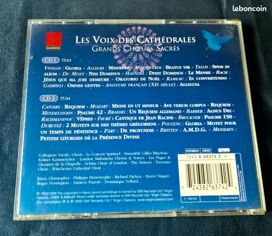 Cd musique 🎶 ( les voix des cathédrale) [ 73 ] (image 4)