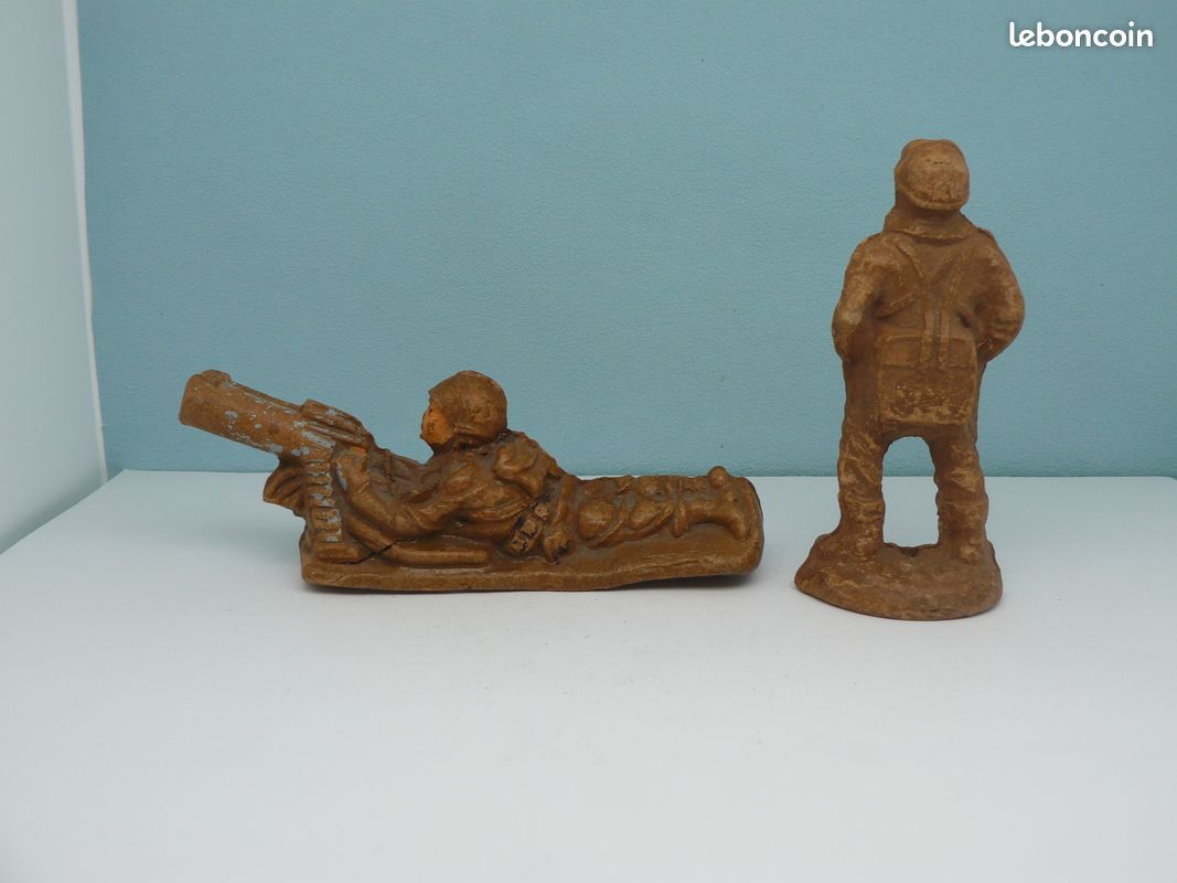 Lot 4 Figurines Soldats DURSO – Allemand, Marin, écossais, Composition, échelle 1/32 (60mm), Occasion