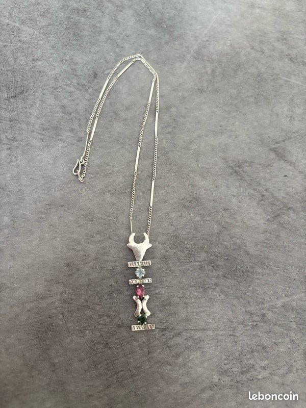 Pendentif Traditionnel Bougalaa En Argent Massif - Ancien