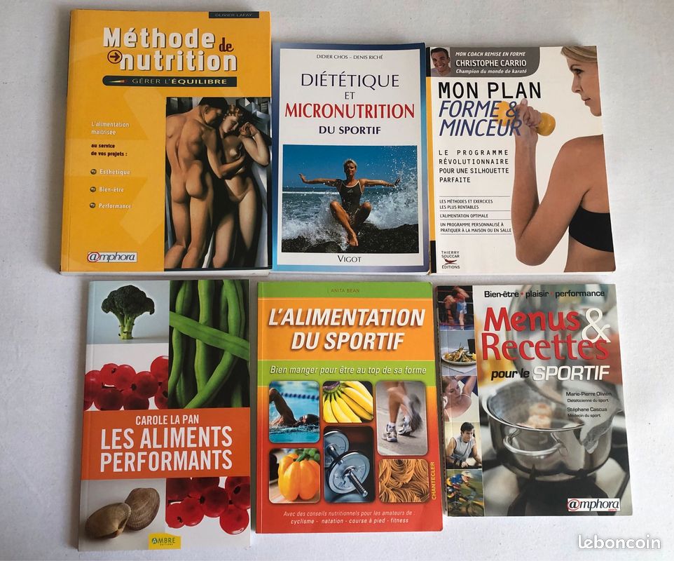 Lot livres (santé, nutrition, esthétique, sport, biographies) (image 1)
