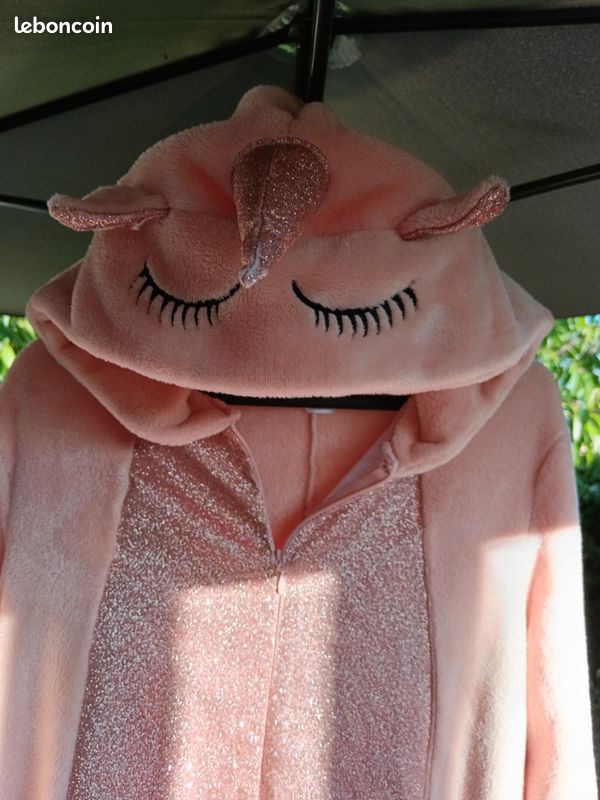 Pyjama Animal Licorne Rose Adulte Unisexe - Costume Halloween Carnaval Cosplay Taille XL