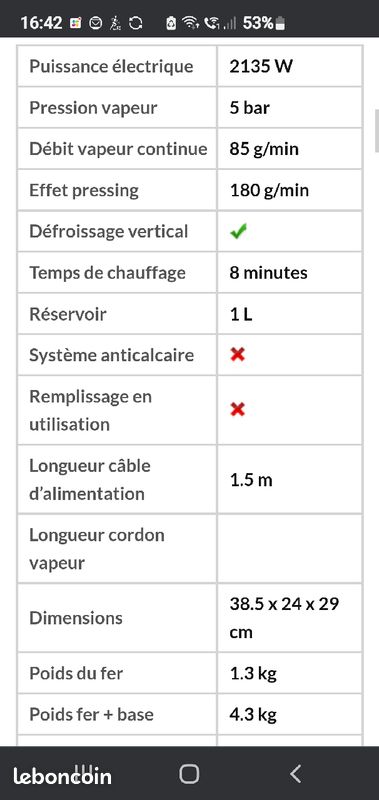 Centrale vapeur CALOR (image 6)