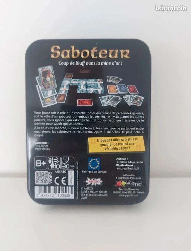 Jeu le Saboteur comme neuf (image 3)