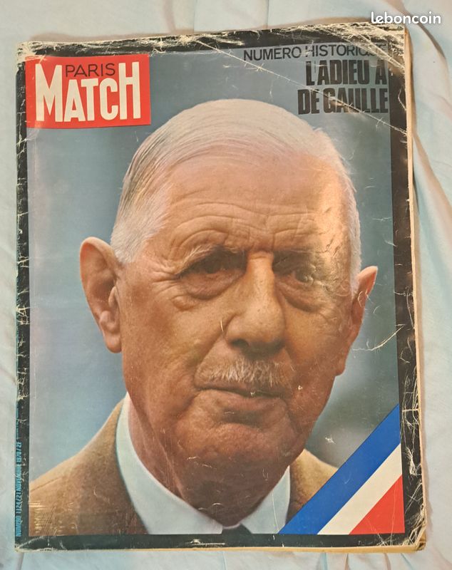 Lot Paris Match HISTORIQUE N°1124+1125+1591 De Gaulle (image 2)