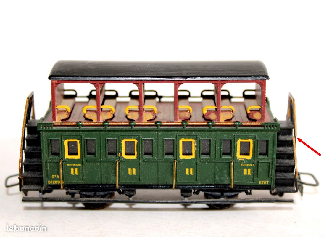 Wagon Voyageur Aménagé Jouef N°5365, Modèle De Train Miniature, Occasion