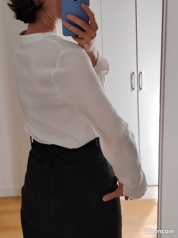 Blouse blanche à dentelle Vila T34 (image 2)