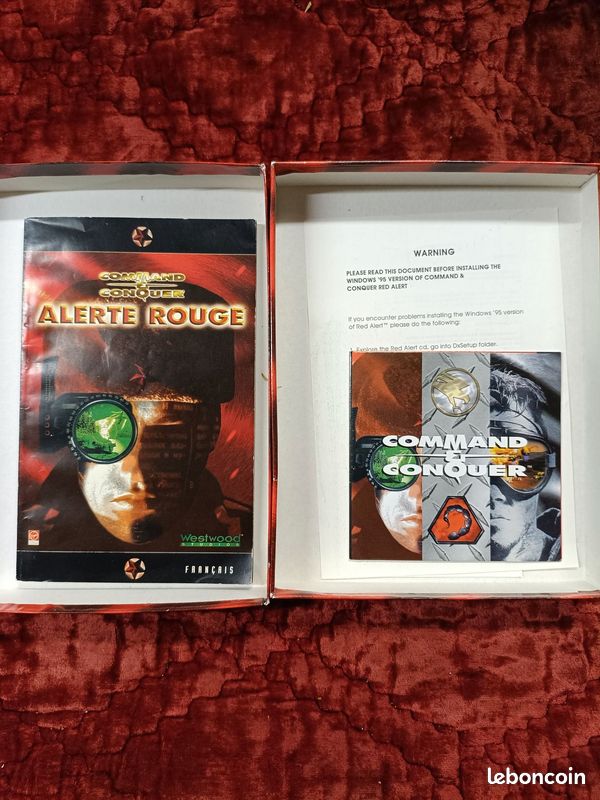 lot Command and Conquer Alerte rouge + mission taiga et mad Big box pc retrogame