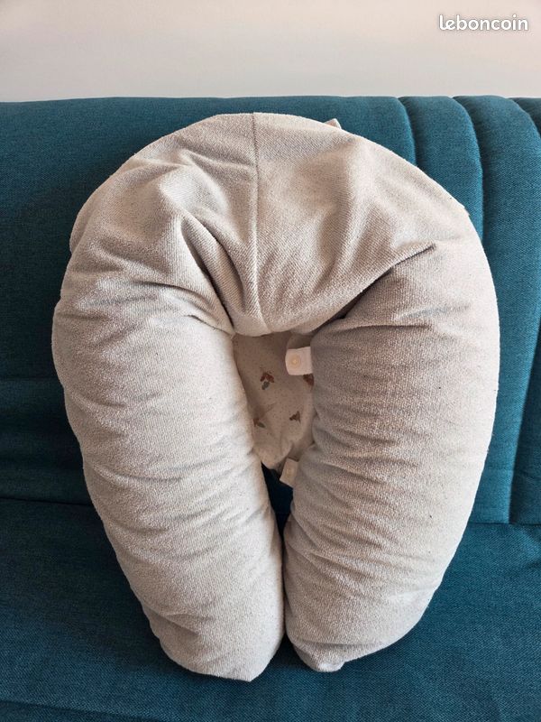 Coussin d'allaitement multirelax éponge microfibre - vert sauge - Tinéo (image 2)